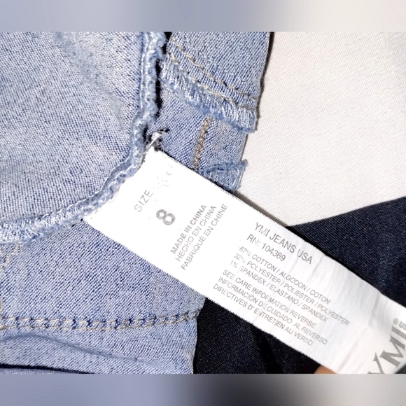 YMI Girl Pull On Jean Leggings Size 8 EUC - Picture 5 of 5